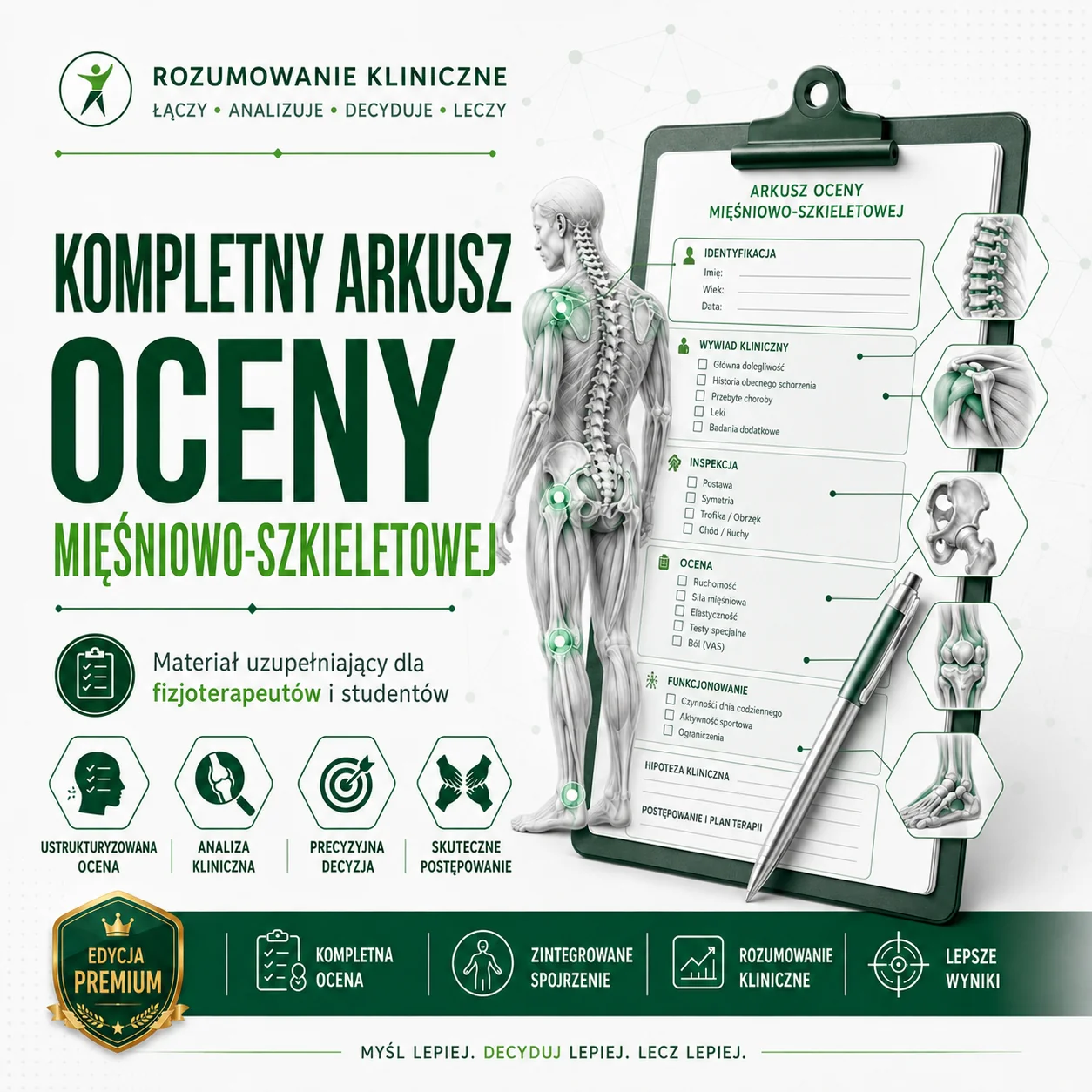 Okładka bonusu: Kompletna Karta Oceny Mięśniowo-Szkieletowej
