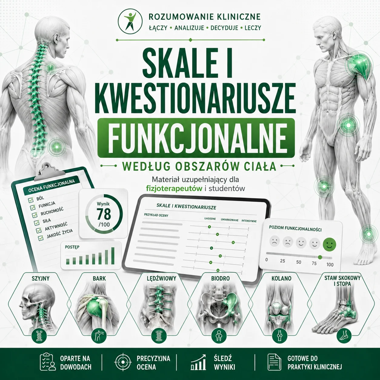 Okładka bonusu: Skale i Kwestionariusze Funkcjonalne według Regionów Ciała