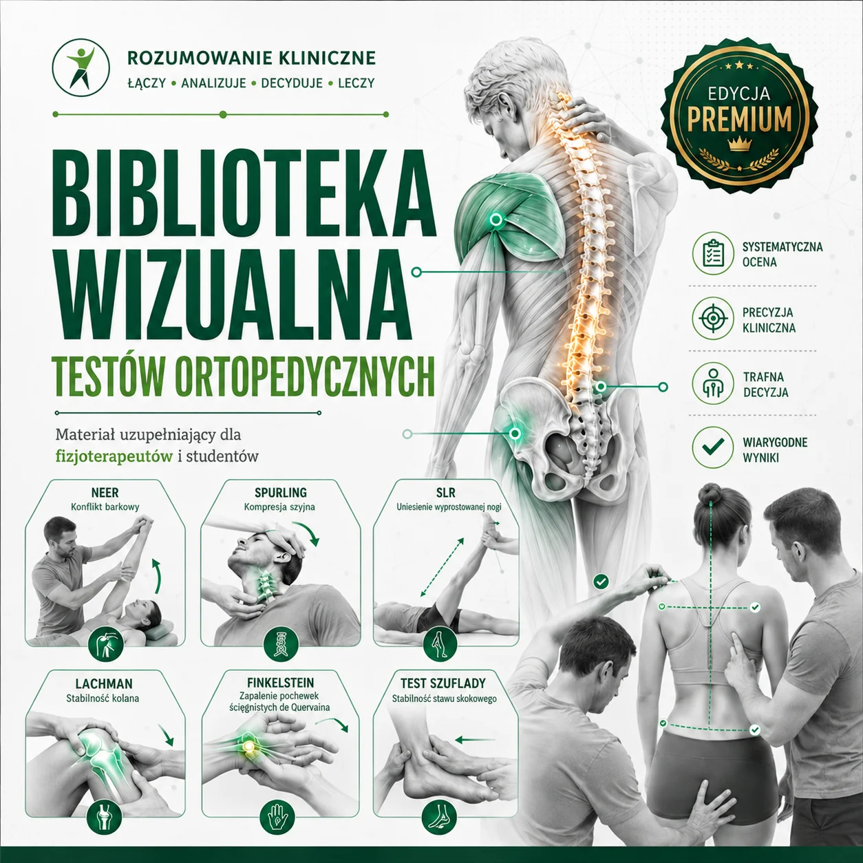 Okładka bonusu: Wizualna Biblioteka Testów Ortopedycznych